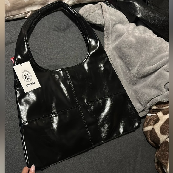 BLACK TOTE/HOBO BAG - Picture 3 of 3